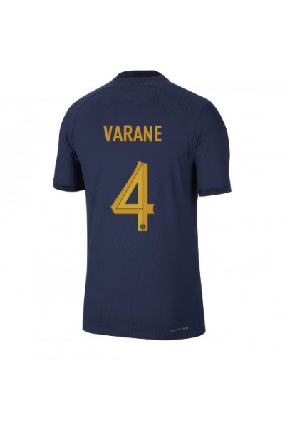 Ranska Raphael Varane #4 Jalkapallovaatteet Kotipaita MM-kisat 2022 Lyhythihainen